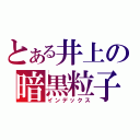 とある井上の暗黒粒子（インデックス）