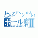 とあるハンサムのボール磨きⅡ（あたかもしれない）