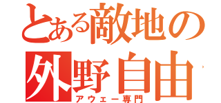 とある敵地の外野自由席（アウェー専門）