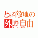 とある敵地の外野自由席（アウェー専門）