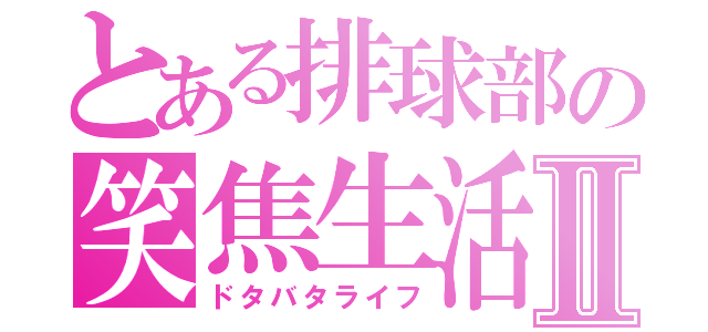 とある排球部の笑焦生活Ⅱ（ドタバタライフ）