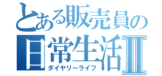 とある販売員の日常生活Ⅱ（ダイヤリーライフ）