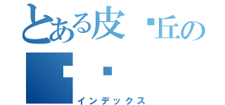 とある皮卡丘の咚咚（インデックス）