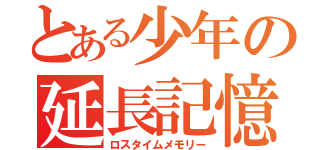 とある少年の延長記憶（ロスタイムメモリー）