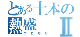 とある土本の熱盛Ⅱ（つちもり）