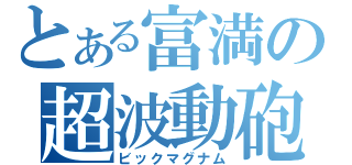 とある富満の超波動砲（ビックマグナム）