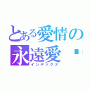 とある愛情の永遠愛妳（インデックス）