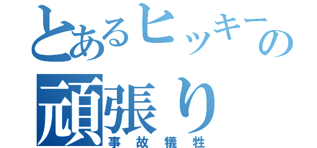 とあるヒッキーの頑張り（事故犠牲）