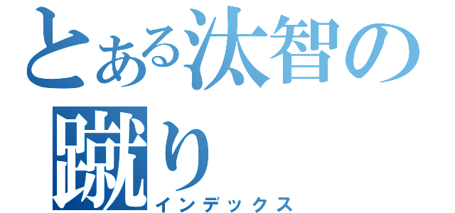 とある汰智の蹴り（インデックス）