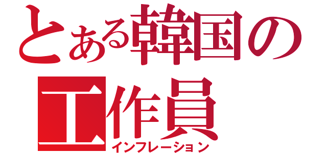 とある韓国の工作員（インフレーション）