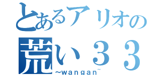 とあるアリオの荒い３３Ｒ（～ｗａｎｇａｎ~）