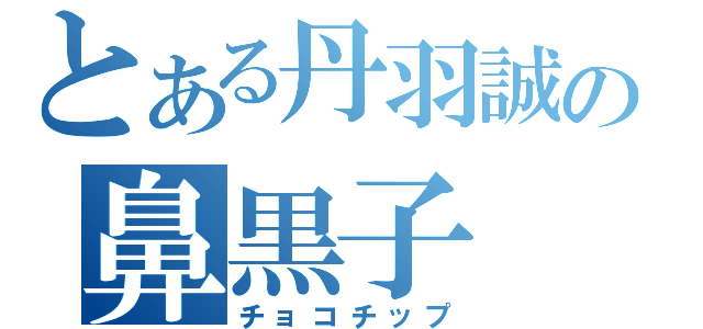 とある丹羽誠の鼻黒子（チョコチップ）