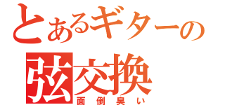 とあるギターの弦交換（面倒臭い）