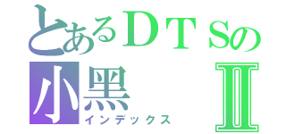 とあるＤＴＳの小黑Ⅱ（インデックス）