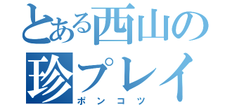 とある西山の珍プレイ（ポンコツ）