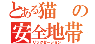 とある猫の安全地帯（リラクゼーション）