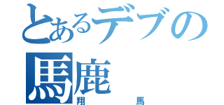 とあるデブの馬鹿（翔馬）