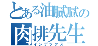 とある油膩膩の肉排先生（インデックス）