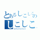 とあるしこしこのしこしこ（しこしこしこしこ）