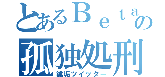 とあるＢｅｔａの孤独処刑（鍵垢ツイッター）