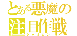 とある悪魔の注目作戦（シャオロン）