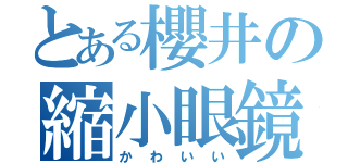 とある櫻井の縮小眼鏡（かわいい）