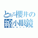 とある櫻井の縮小眼鏡（かわいい）