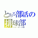 とある部活の排球部（バレーボール部）