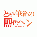 とある筆箱の黒色ペン（コンドウショク）