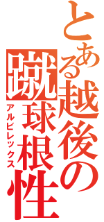 とある越後の蹴球根性（アルビレックス）