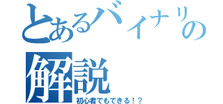 とあるバイナリーオプションの解説（初心者でもできる！？）