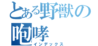 とある野獣の咆哮（インデックス）