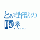 とある野獣の咆哮（インデックス）