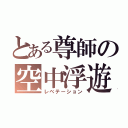 とある尊師の空中浮遊（レベテーション）