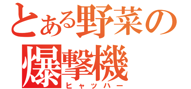 とある野菜の爆撃機（ヒャッハー）