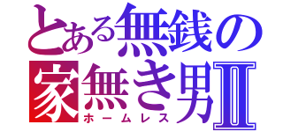 とある無銭の家無き男Ⅱ（ホームレス）