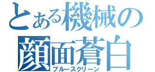 とある機械の顔面蒼白（ブルースクリーン）