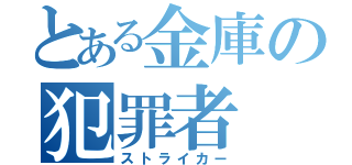 とある金庫の犯罪者（ストライカー）