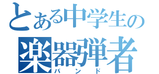 とある中学生の楽器弾者達（バンド）