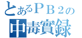 とあるＰＢ２の中毒實録（）