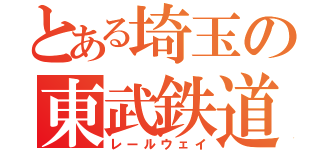 とある埼玉の東武鉄道（レールウェイ）