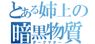 とある姉上の暗黒物質（ダークマター）
