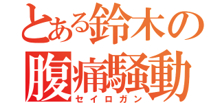 とある鈴木の腹痛騒動（セイロガン）