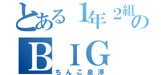 とある１年２組のＢＩＧ（ちんこ泉澤）