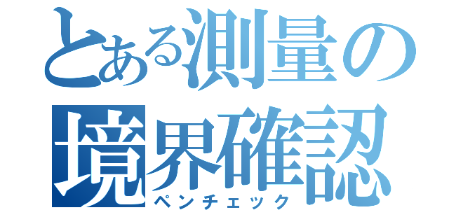 とある測量の境界確認（ペンチェック）