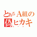 とあるＡ組の偽ヒカキン（ニート）