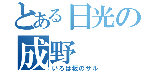 とある日光の成野　　克（いろは坂のサル）