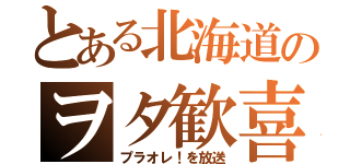 とある北海道のヲタ歓喜（プラオレ！を放送）