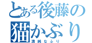 とある後藤の猫かぶり（清純なふり）