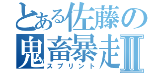 とある佐藤の鬼畜暴走Ⅱ（スプリント）